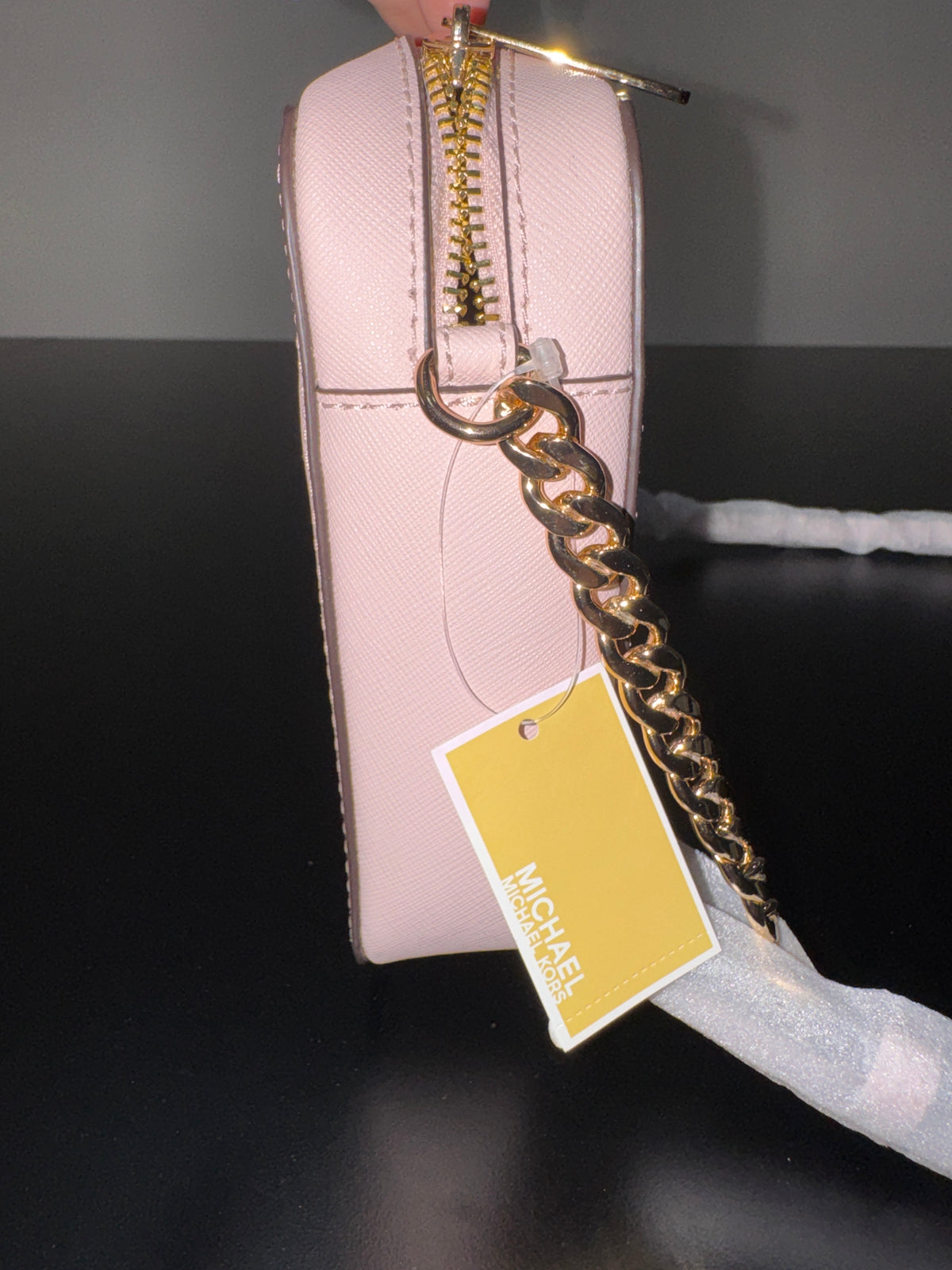 Michael Kors Bandolera Jet Set grande de piel saffiano
