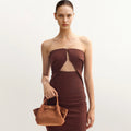 JW PEI Hana Mini Faux Suede Tote Bag - Brown