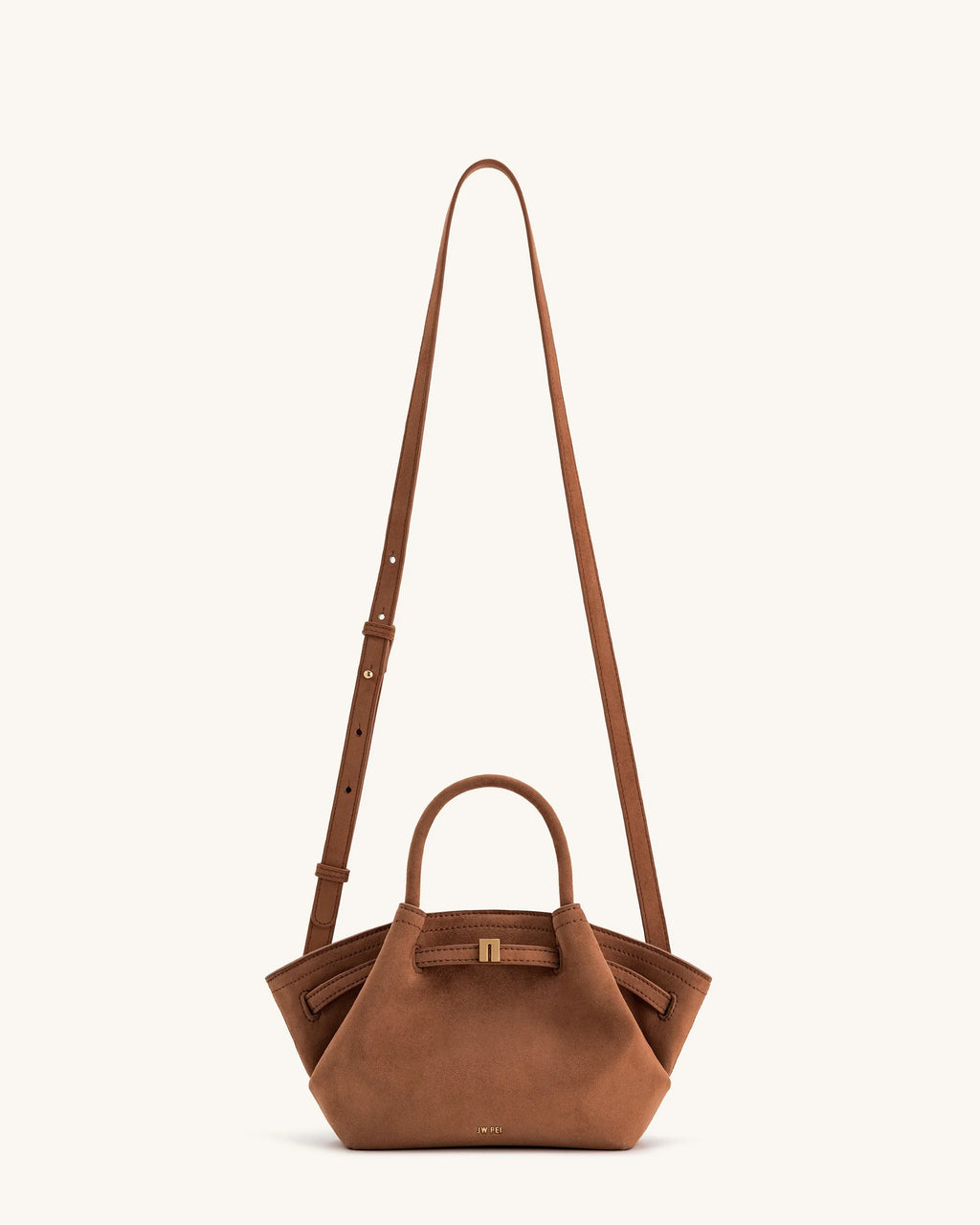 JW PEI Hana Mini Faux Suede Tote Bag - Brown