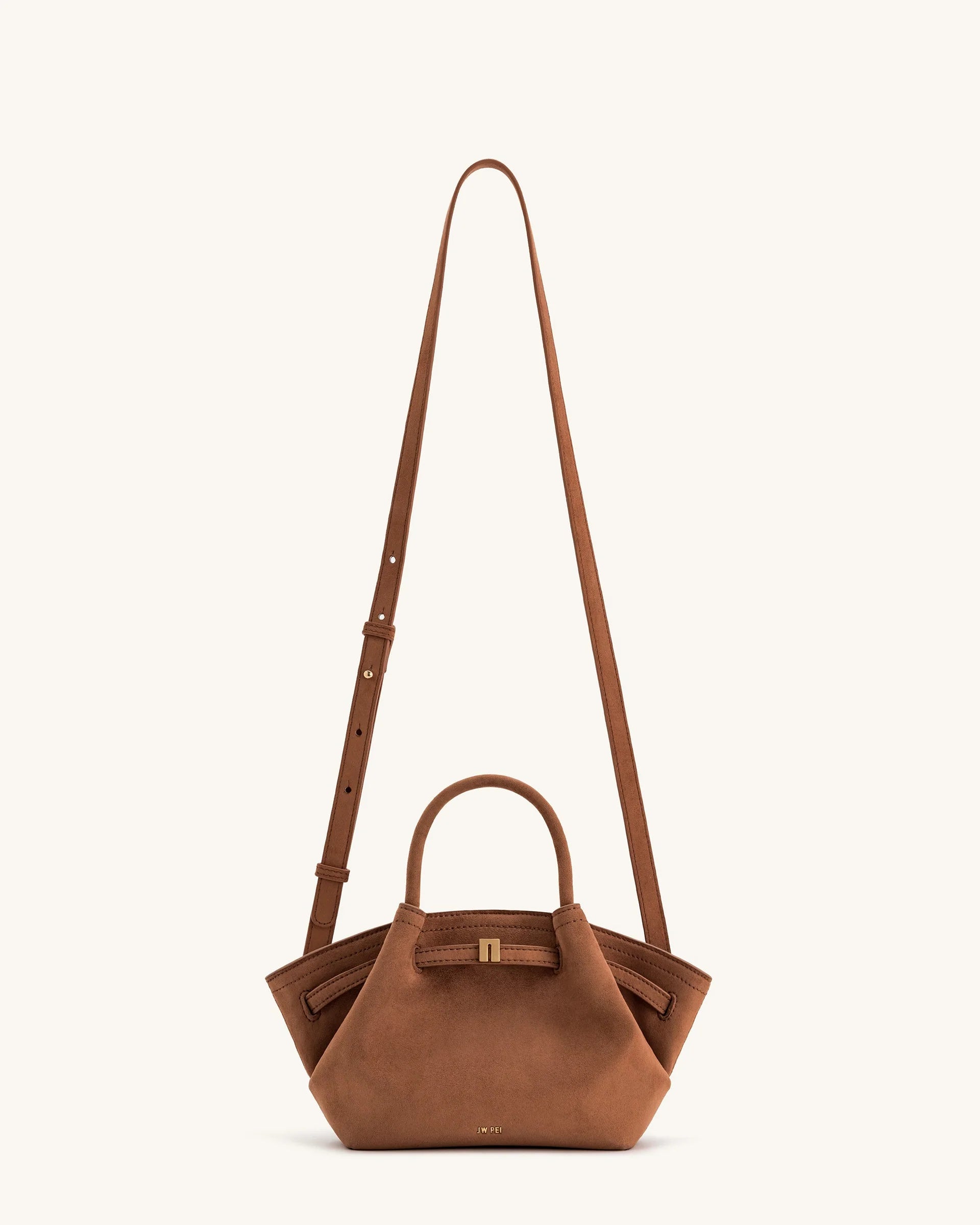 JW PEI Hana Mini Faux Suede Tote Bag - Brown