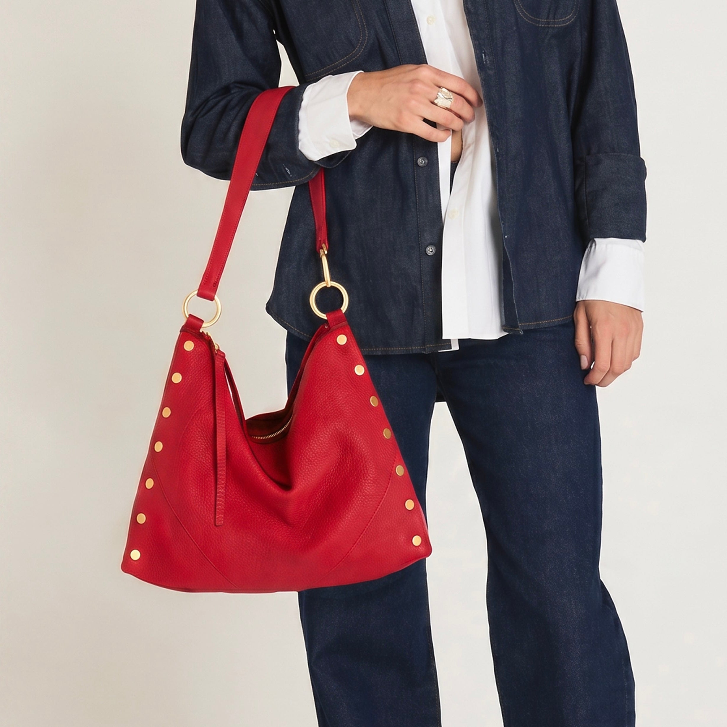 HAMMITT KYLE LARGE HANDBAG - CHILI RED