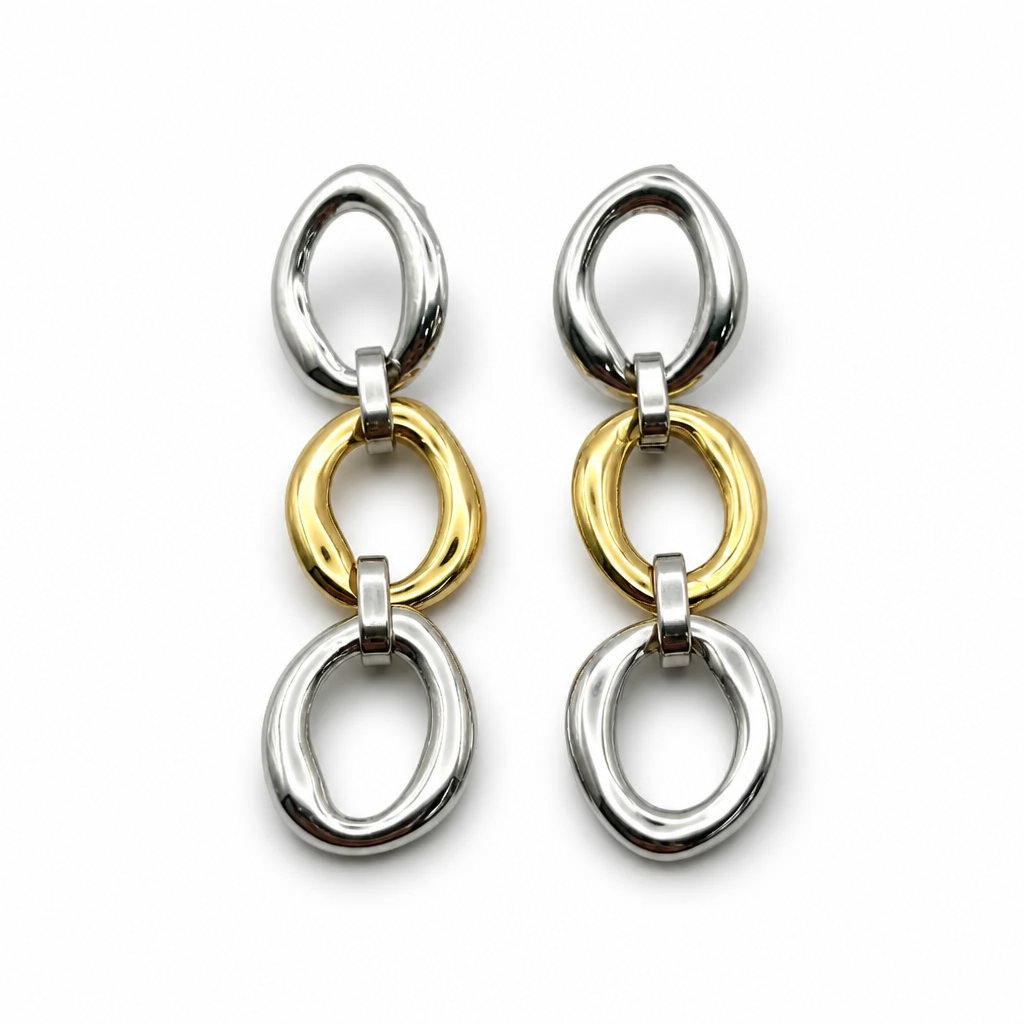 Two tone earrings
