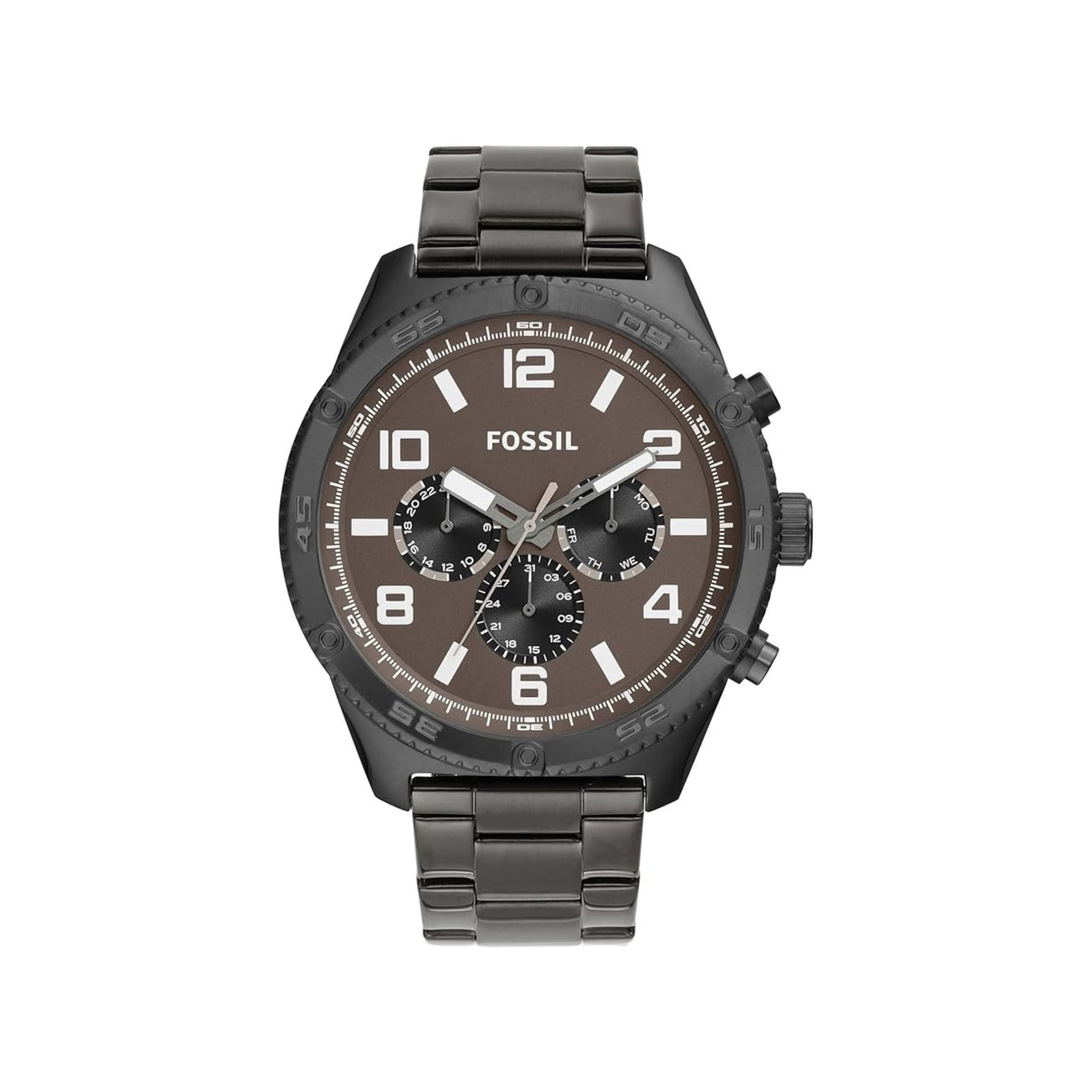 Fossil Brox Multifunction Smoke Stainless Steel Watch, Grey