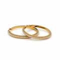 Pearl Gold Hoops