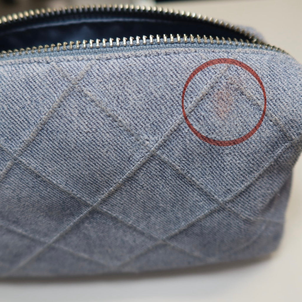 TORY BURCH Fleming quilted denim crossbody bag