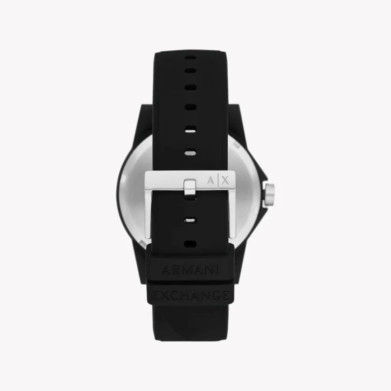 Armani Exchange Men's Black Silicone Watch