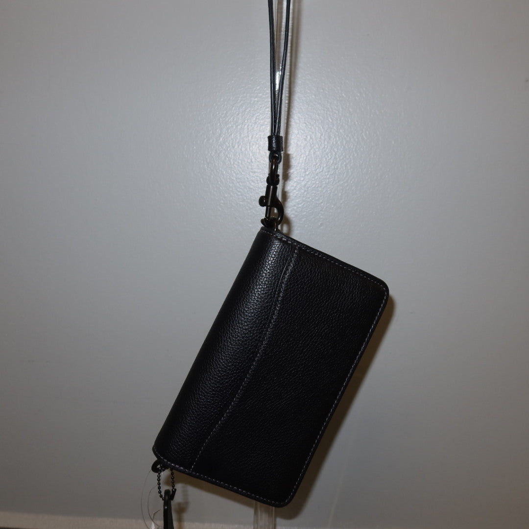 COACH Pebble Tabby Wristlet