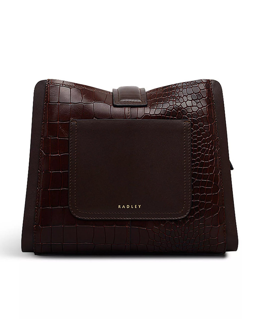 Sloane Mews Small Faux Croc Zip Top Crossbody Bag