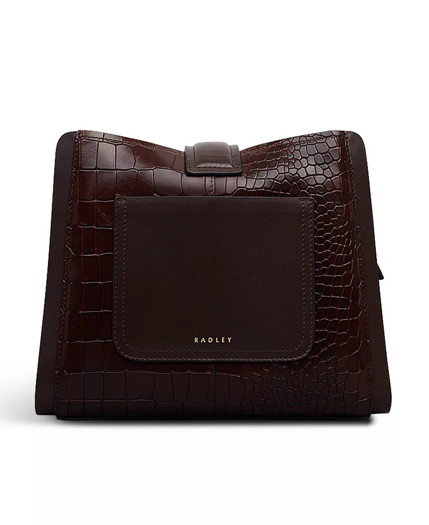 Sloane Mews Small Faux Croc Zip Top Crossbody Bag