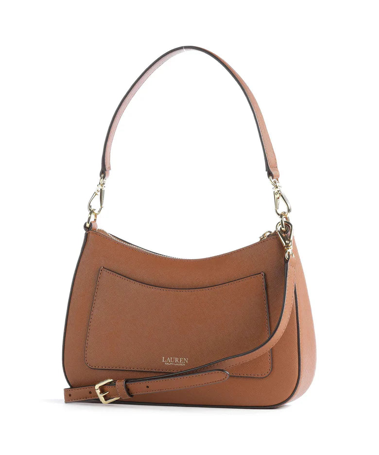 RALPH LAUREN Crosshatch Leather Medium Danni Bag