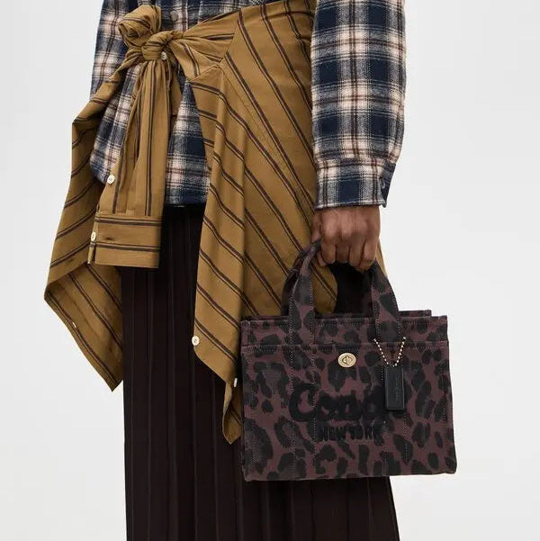 Cargo Mini Canvas Leopard Print Tote Bag 20