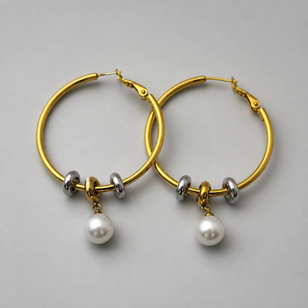 Two tone Earrings
