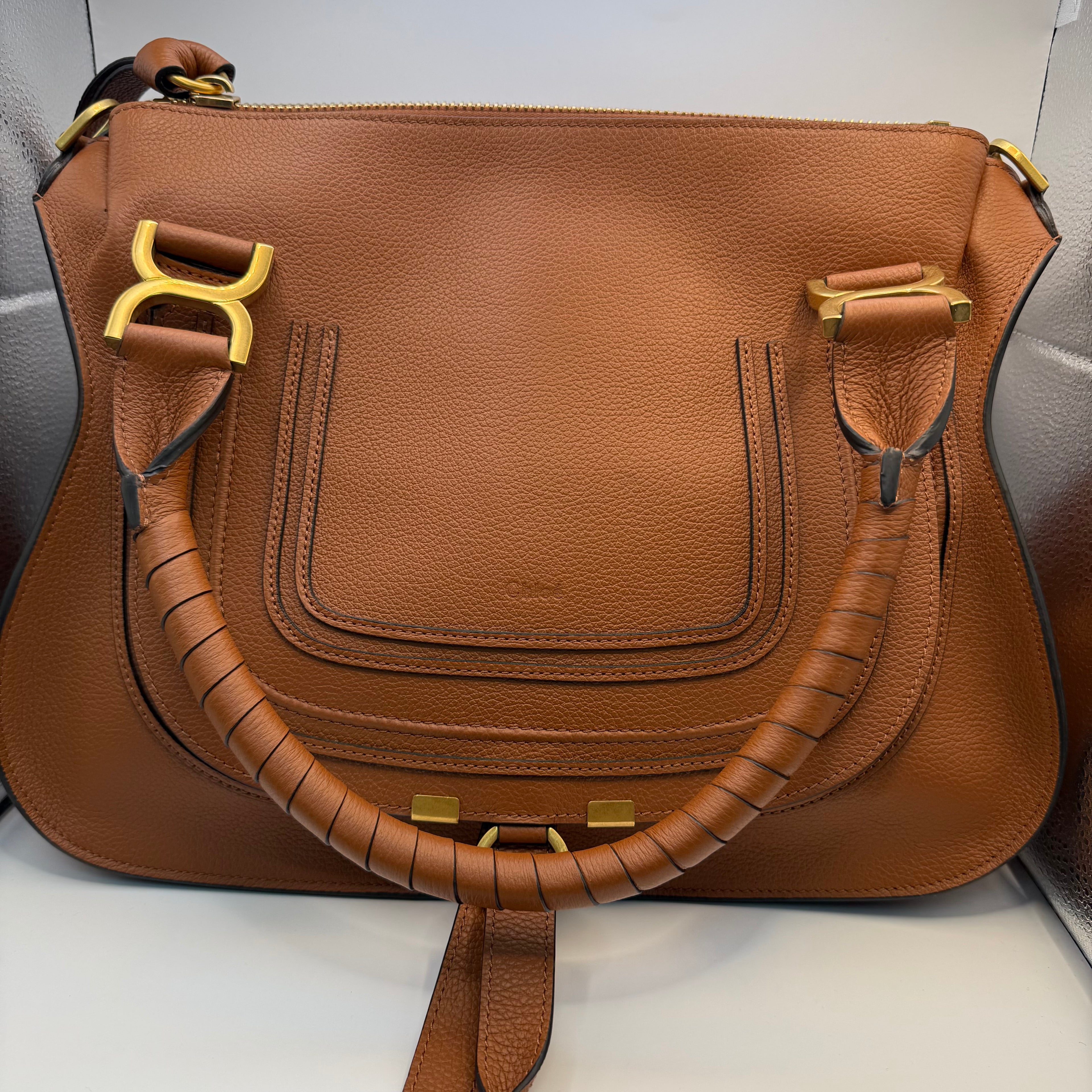 Chloé Bolso tote Marcie de piel granulada