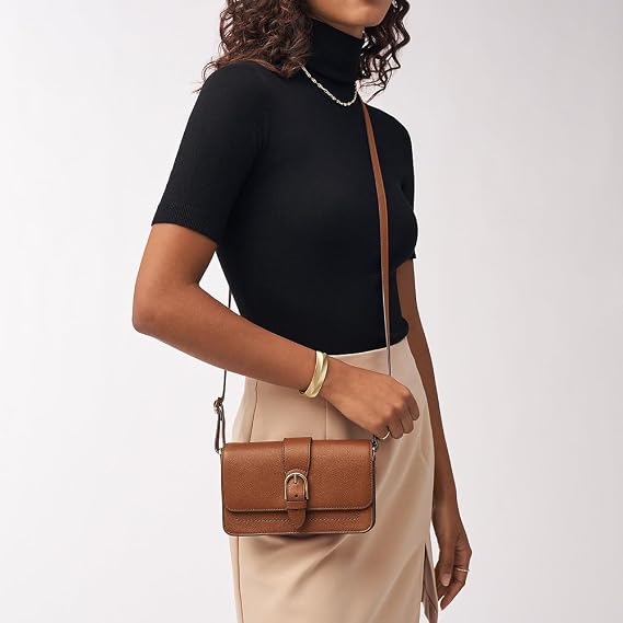 Zoey Leather Small Flap Crossbody Bag