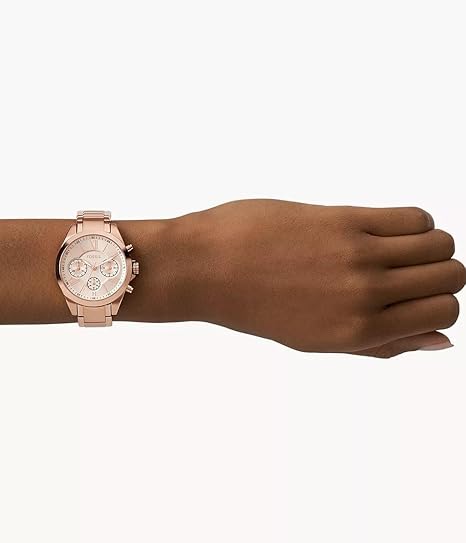 Fossil Modern Courier Midsize Chronograph Rose Gold Stainless Steel