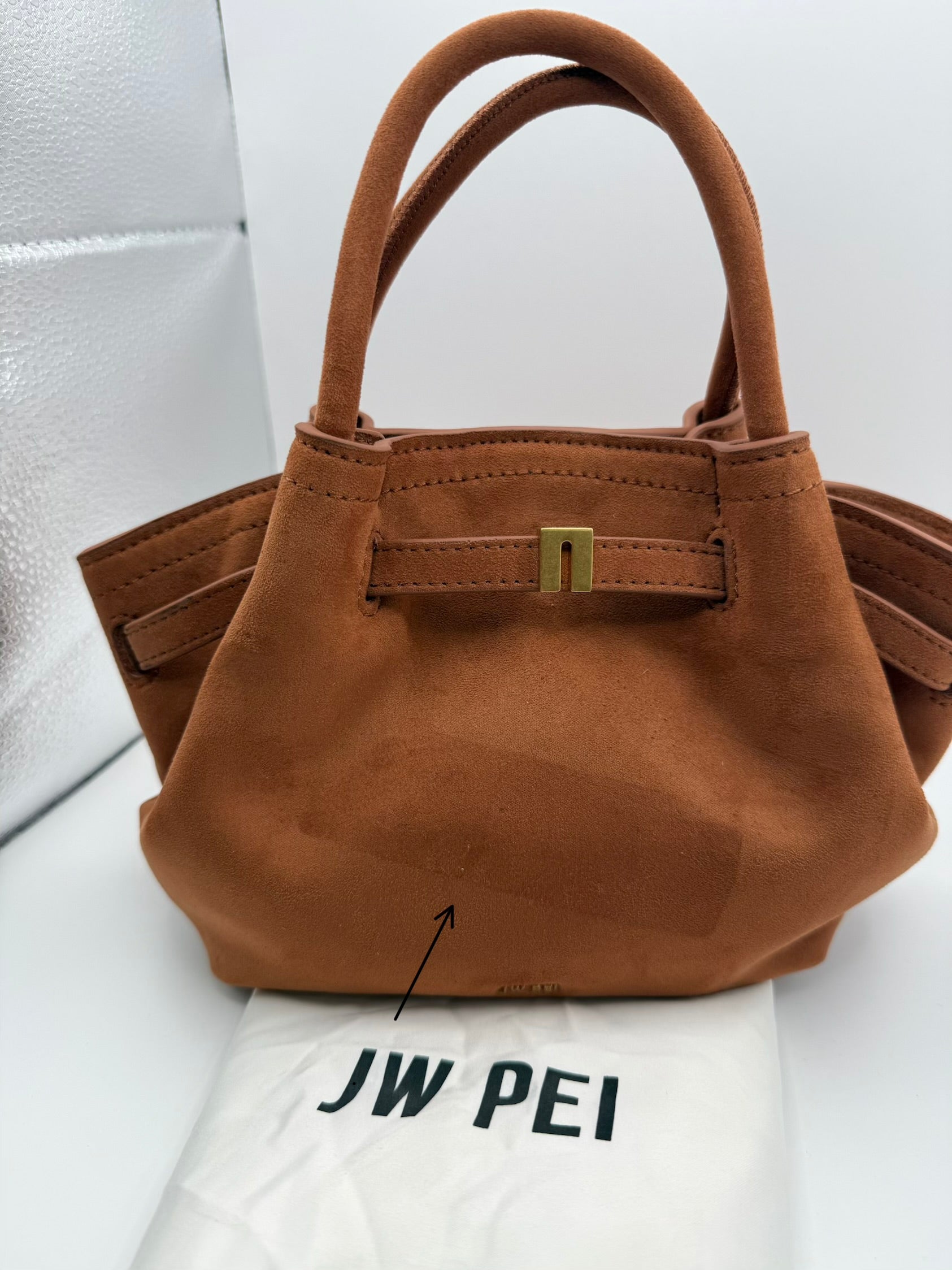 JW PEI Hana Mini Faux Suede Tote Bag - Brown