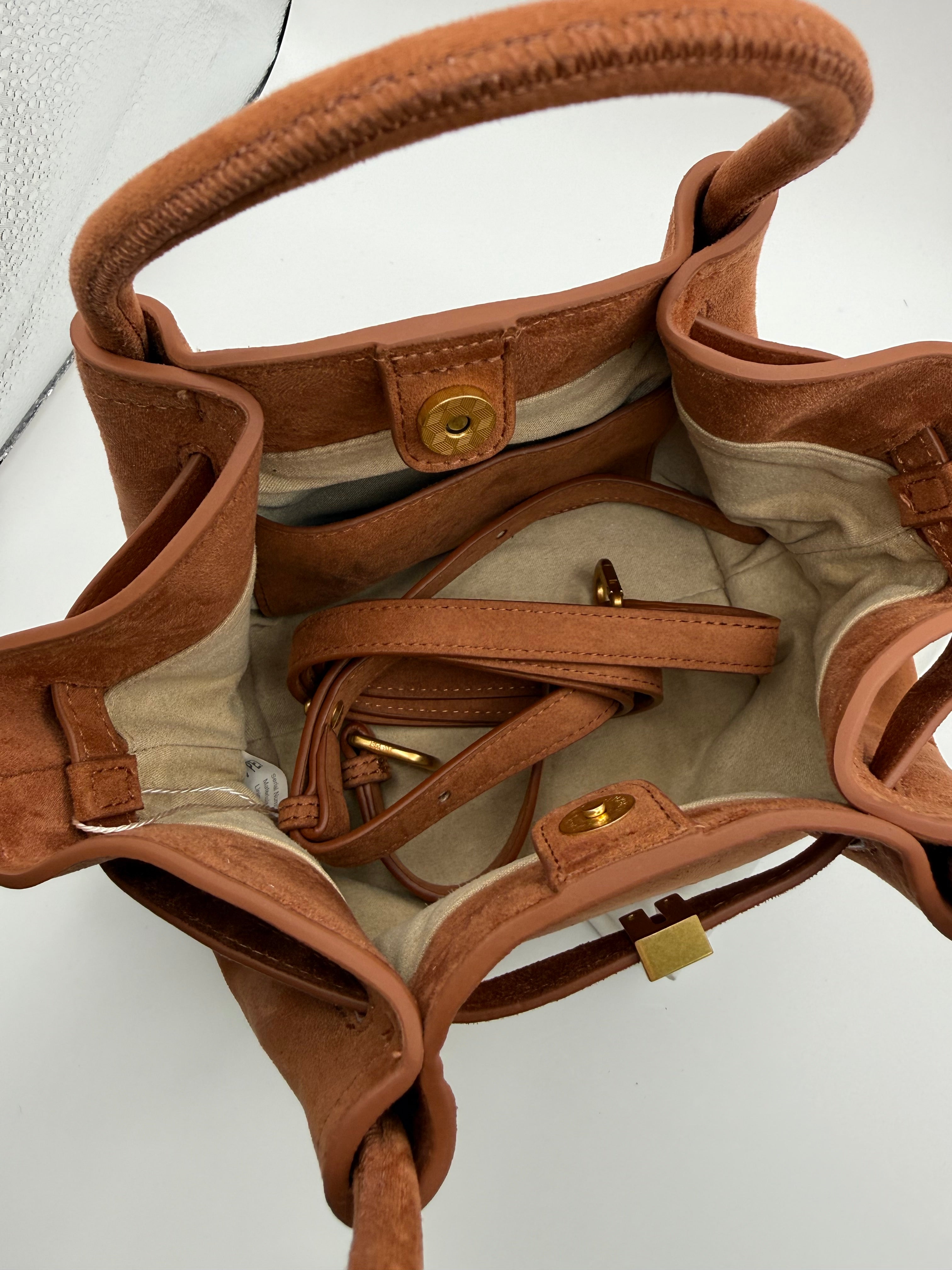 JW PEI Hana Mini Faux Suede Tote Bag - Brown