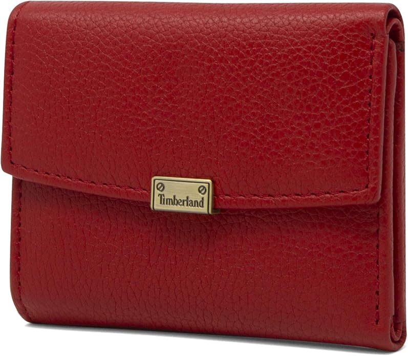 Timberland Women's Leather Rfid Small Indexer Snap Wallet Billfold