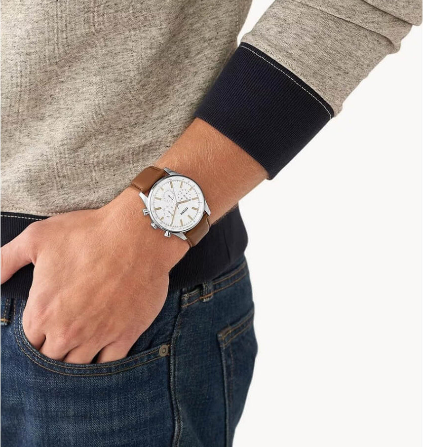 Fossil Sullivan Multifunction Medium Brown Leather Watch