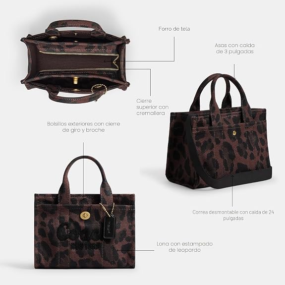 Cargo Mini Canvas Leopard Print Tote Bag 20