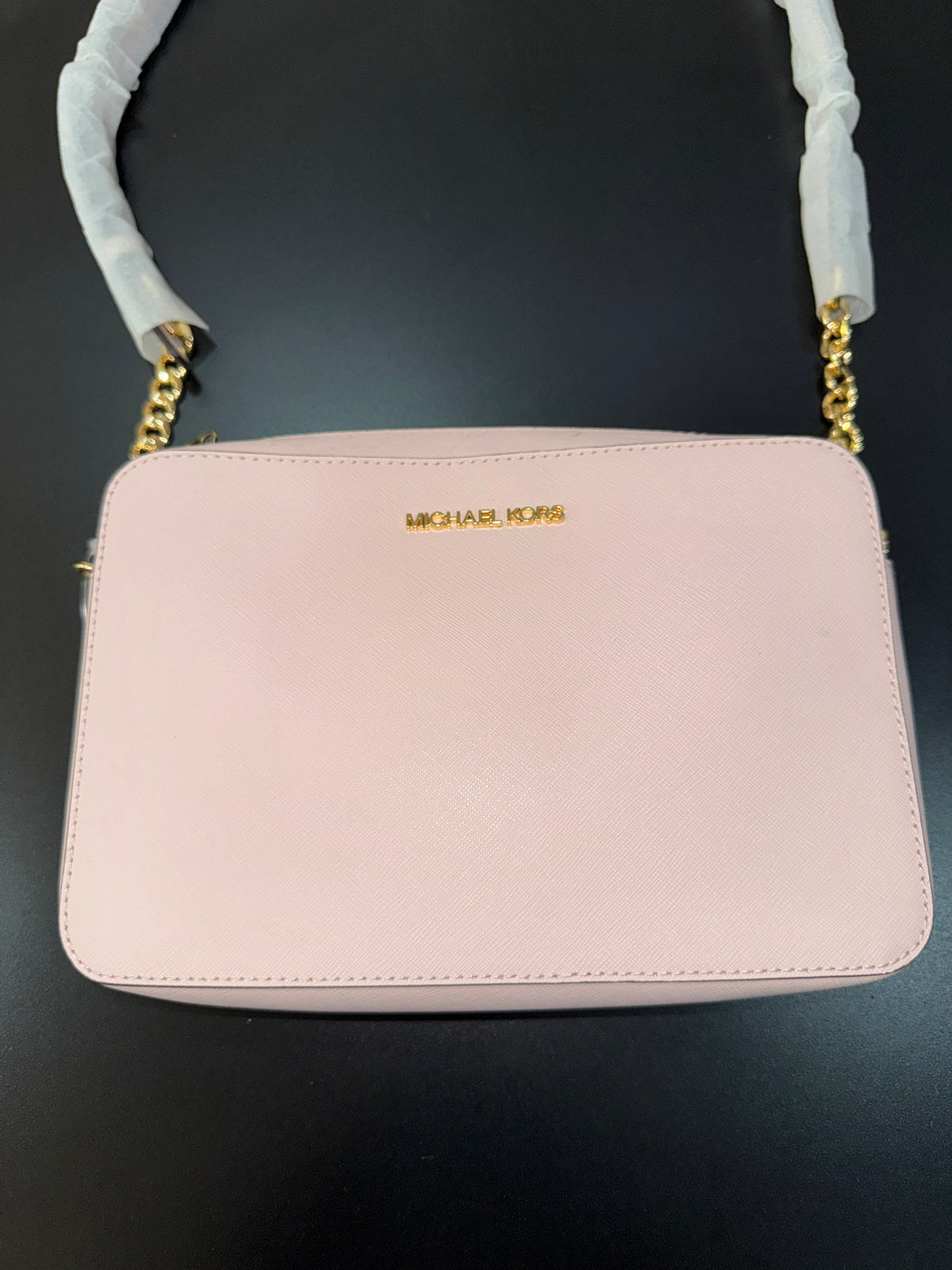 Michael Kors Bandolera Jet Set grande de piel saffiano
