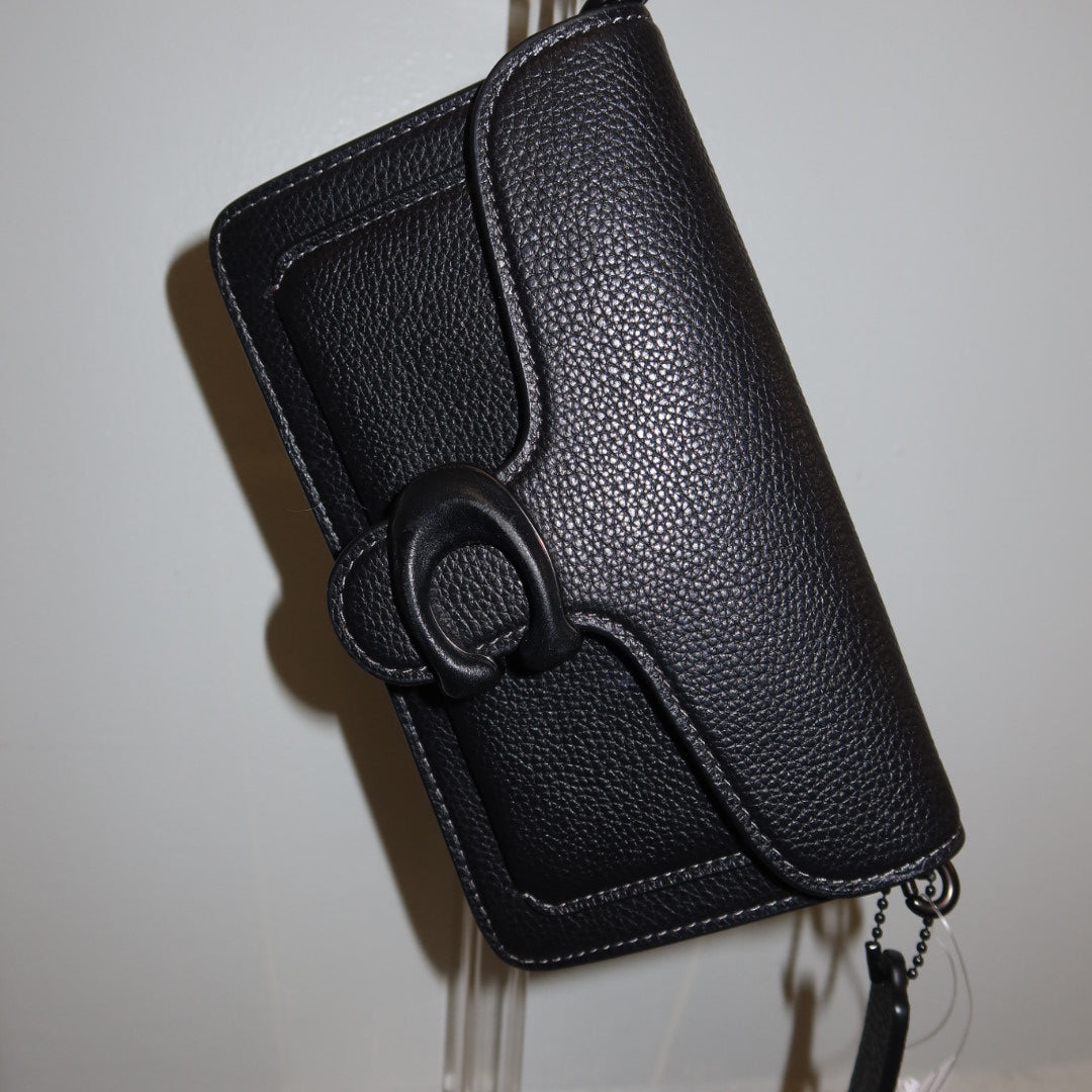 COACH Pebble Tabby Wristlet