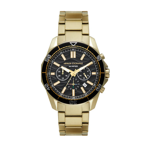 Armani Exchange Chronograph Gold-Tone Stainless Steel Watch
