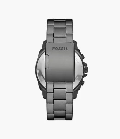 Fossil Privateer chronograph watch in smoked-tone stainless steel