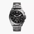 Fossil Privateer chronograph watch in smoked-tone stainless steel