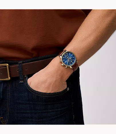Fossil Rhett Multifunction Brown LiteHide