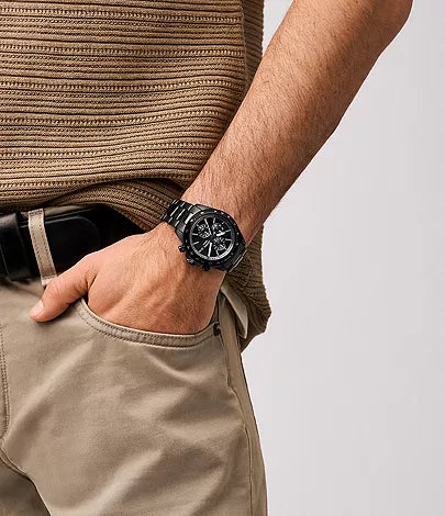 Fossil Autocross Multifunction Black Stainless Steel Watch