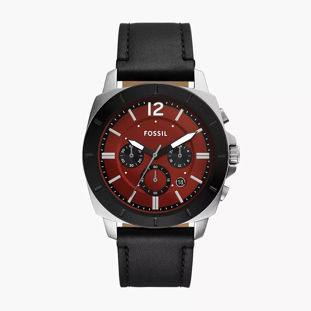 Fossil Privateer Men's Watch with Leather Strap