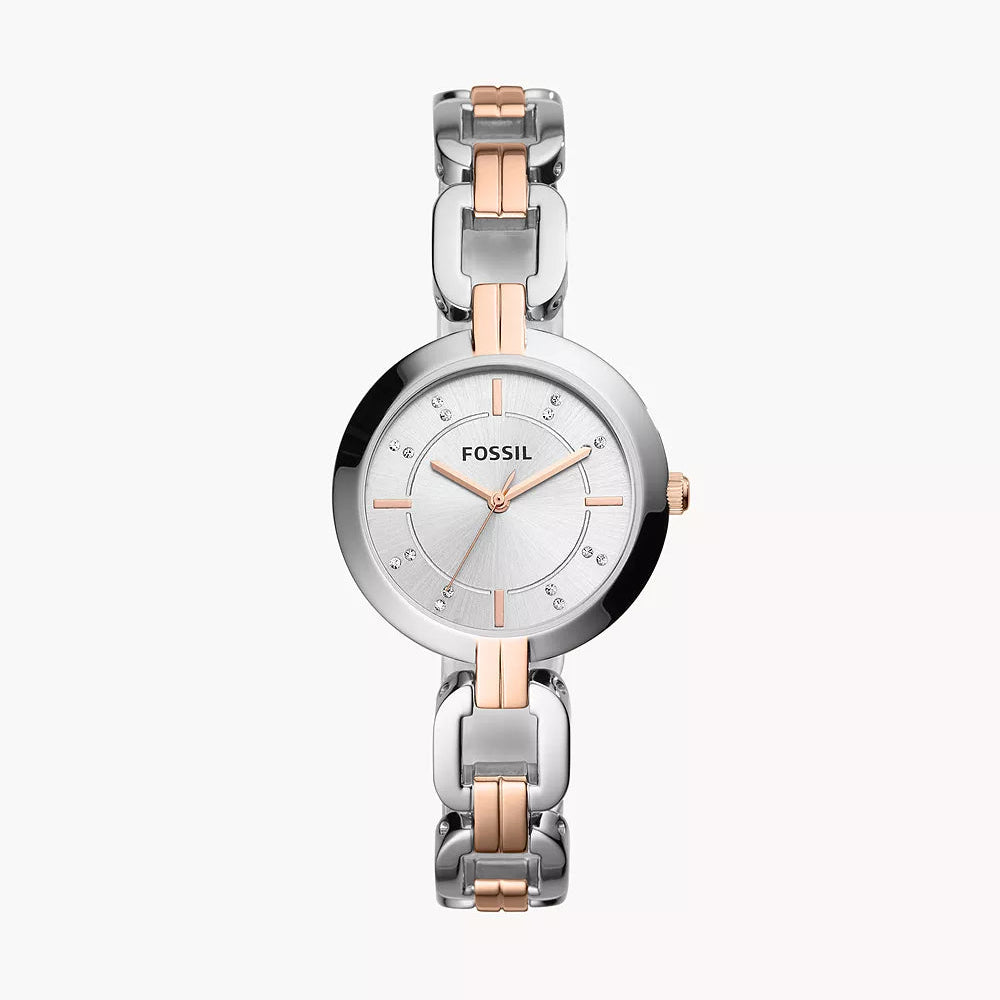 Fossil Kerrigan Three-Hand Two-Tone  Stainless Steel Watch