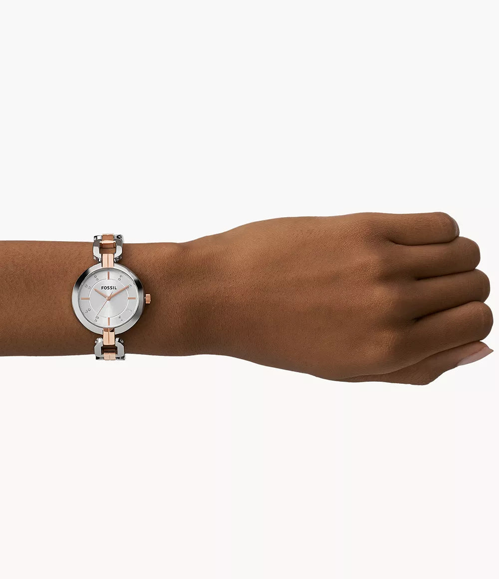 Fossil Kerrigan Three-Hand Two-Tone  Stainless Steel Watch