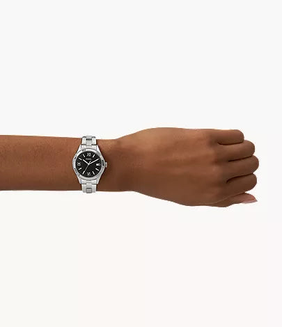 Fossil Rye Three-Hand Date Stainless Steel Watch