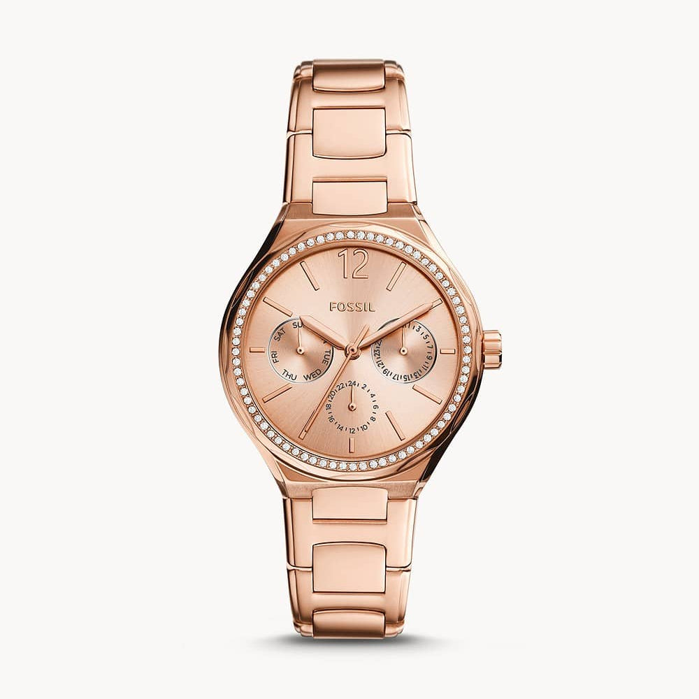 Fossil Eevie Multifunction Rose Gold-Tone Stainless Steel Watch