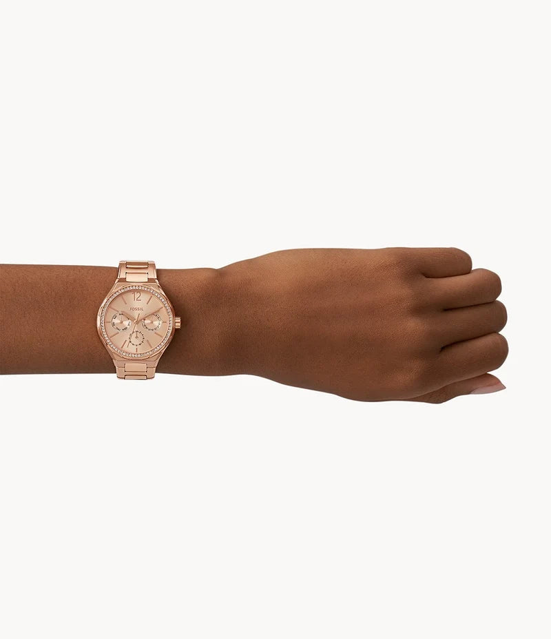 Fossil Eevie Multifunction Rose Gold-Tone Stainless Steel Watch