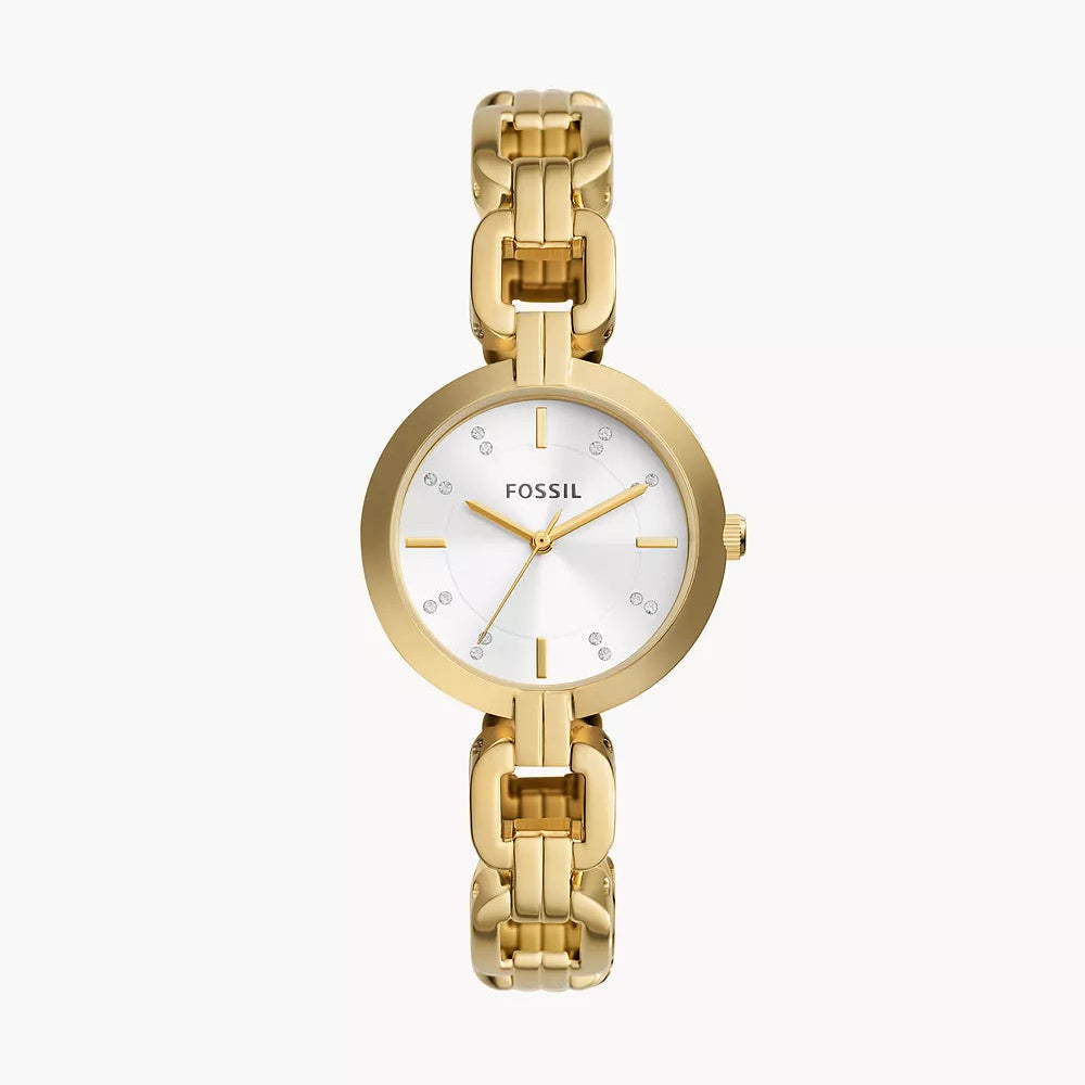 Fossil Kerrigan Three-Hand Gold-Tone Stainless Steel Watch