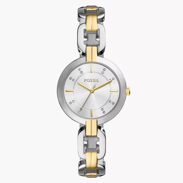 Fossil Kerrigan Three-Hand Two-Tone Stainless Steel Watch