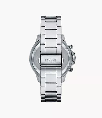 Fossil Bannon Chronograph Green Dial Silver Steel Strap