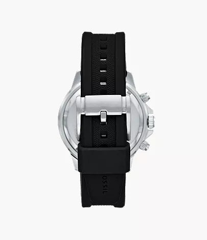 Fossil Bannon Multifunction Watch, Black Silicone