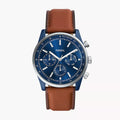 Fossil Sullivan 44mm Multifunction Brown Leather Watch