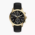Fossil Bennett Multifunction Black Leather Watch