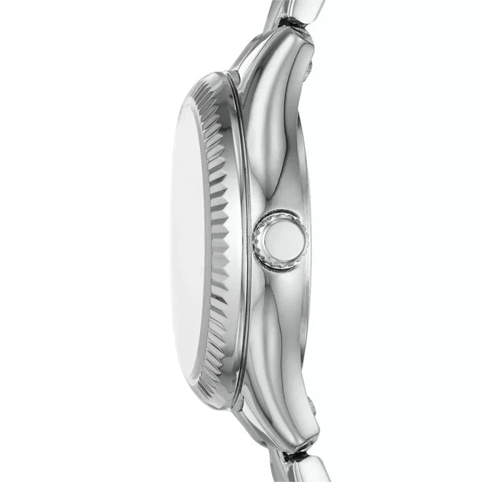 Fossil Rye Silver 3 Hand date Stainless Steel Jam Tangan Wanita 30MM