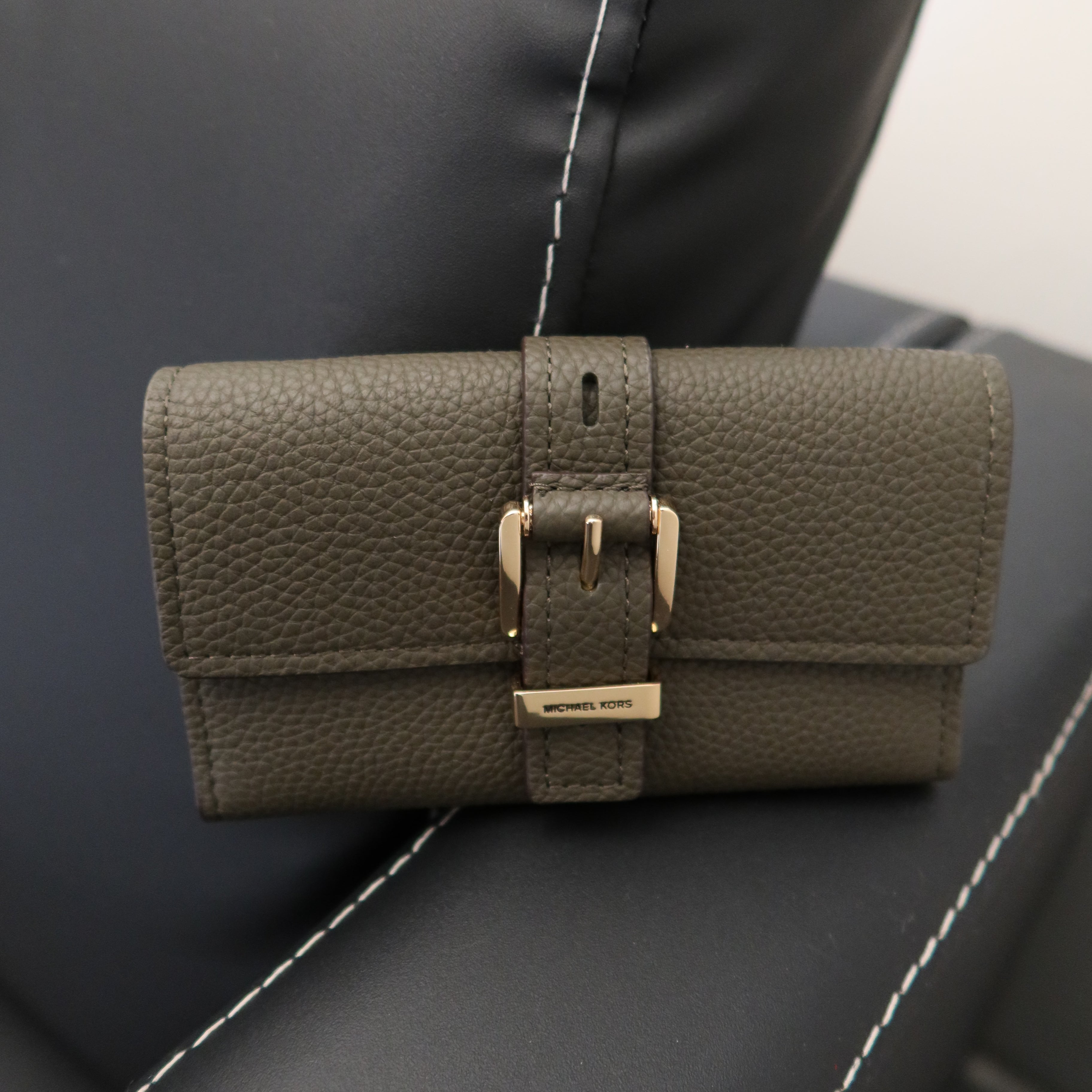 MICHAEL KORS Nolita Flap Trifold Leather Wallet