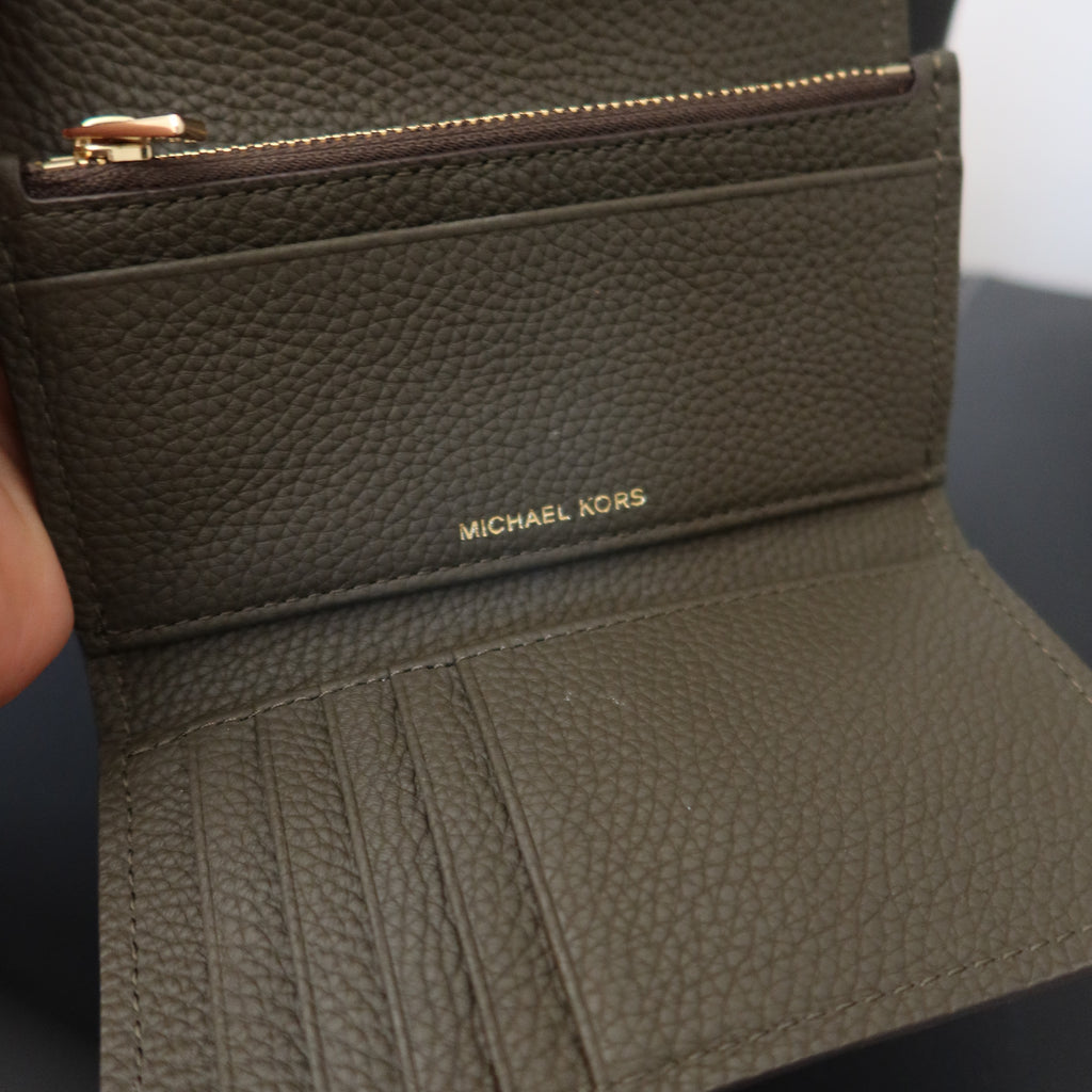 MICHAEL KORS Nolita Flap Trifold Leather Wallet