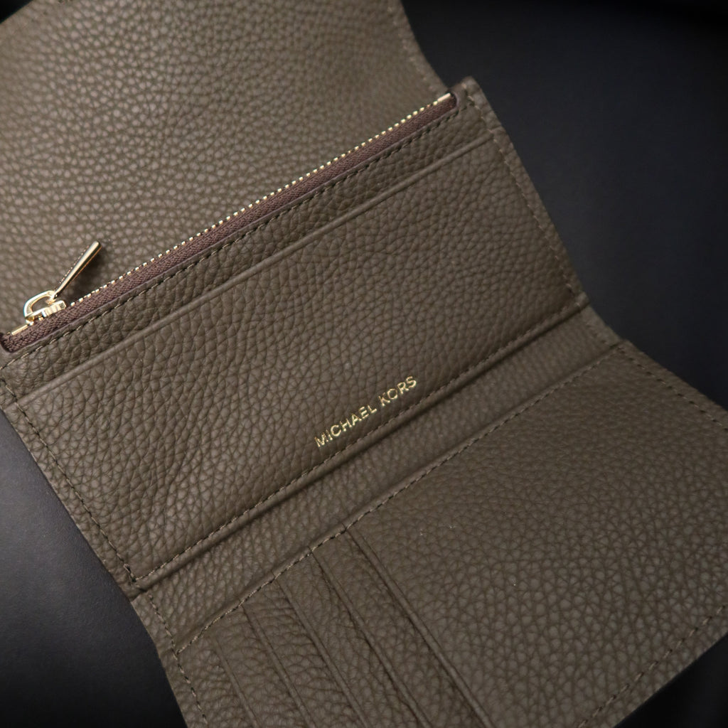 MICHAEL KORS Nolita Flap Trifold Leather Wallet