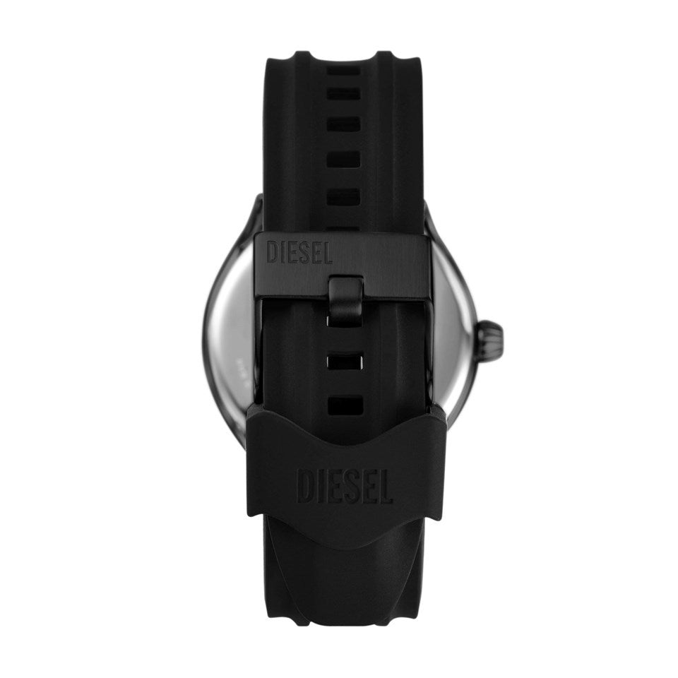 Diesel Streamline Three-Hand Black Silicone Men's Watch