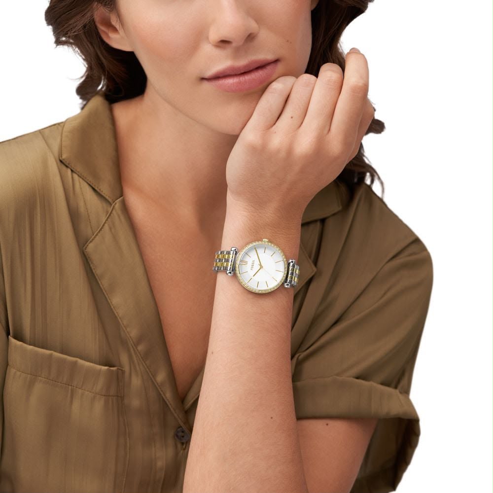 Fossil Tillie Three-Hand, Gold Tone Stainless Steel Watch