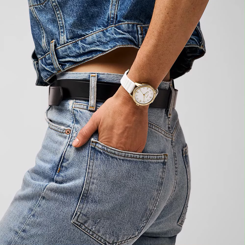 Fossil Dayle Three-Hand, Gold-Tone Stainless Steel Watch